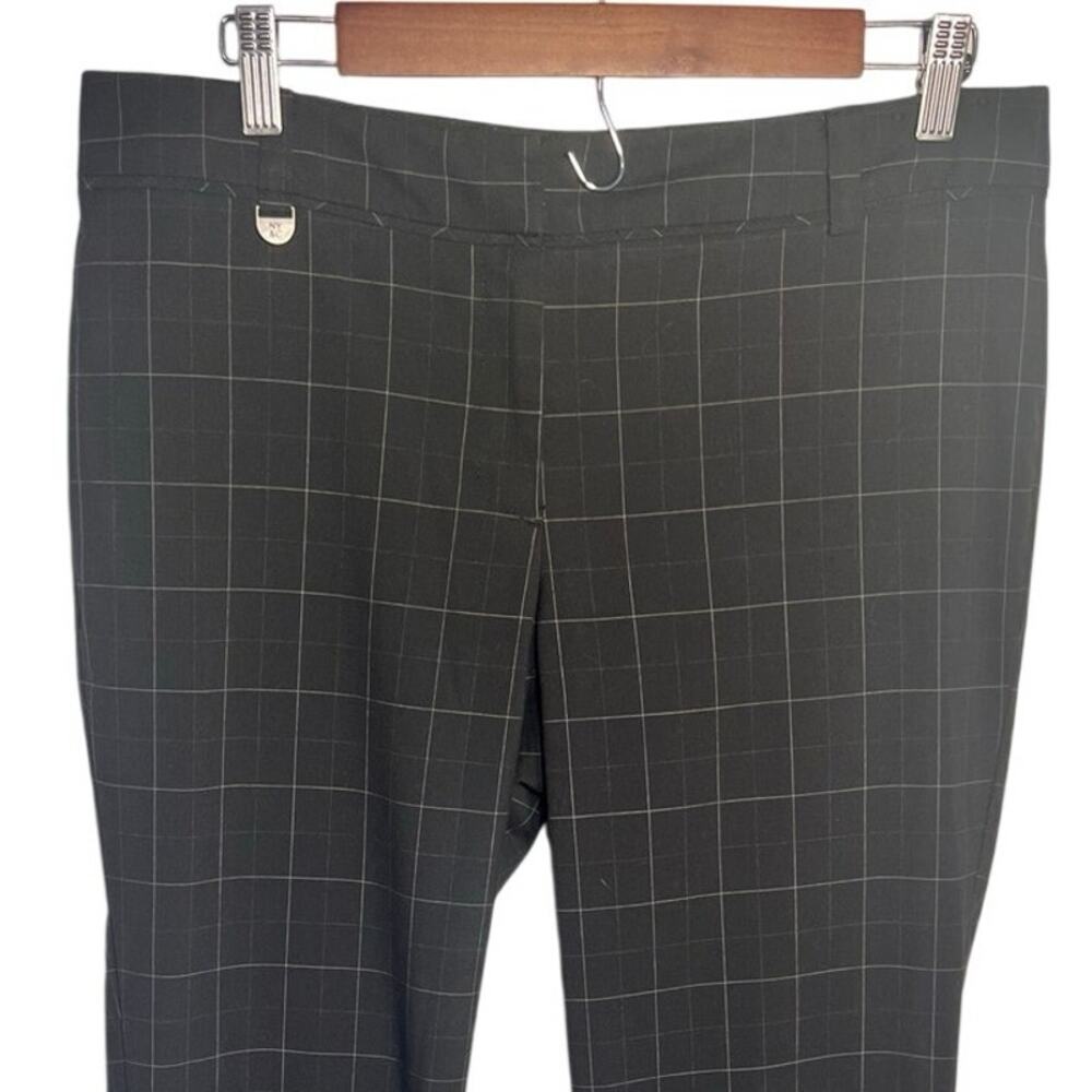 Style & Company 8 tall stretch window payne black‎ flared leg trousers logo